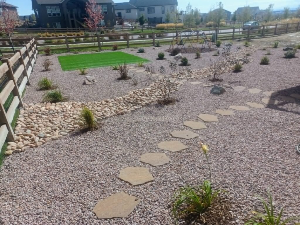 Water-wise xeriscape front yard featuring native shrubs, mulch, and drip irrigation

