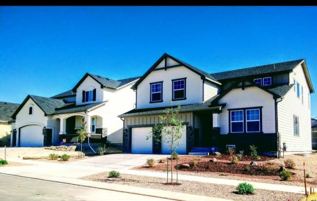 Front yard transformation from unfinished dirt to polished xeriscape with plants and rock


